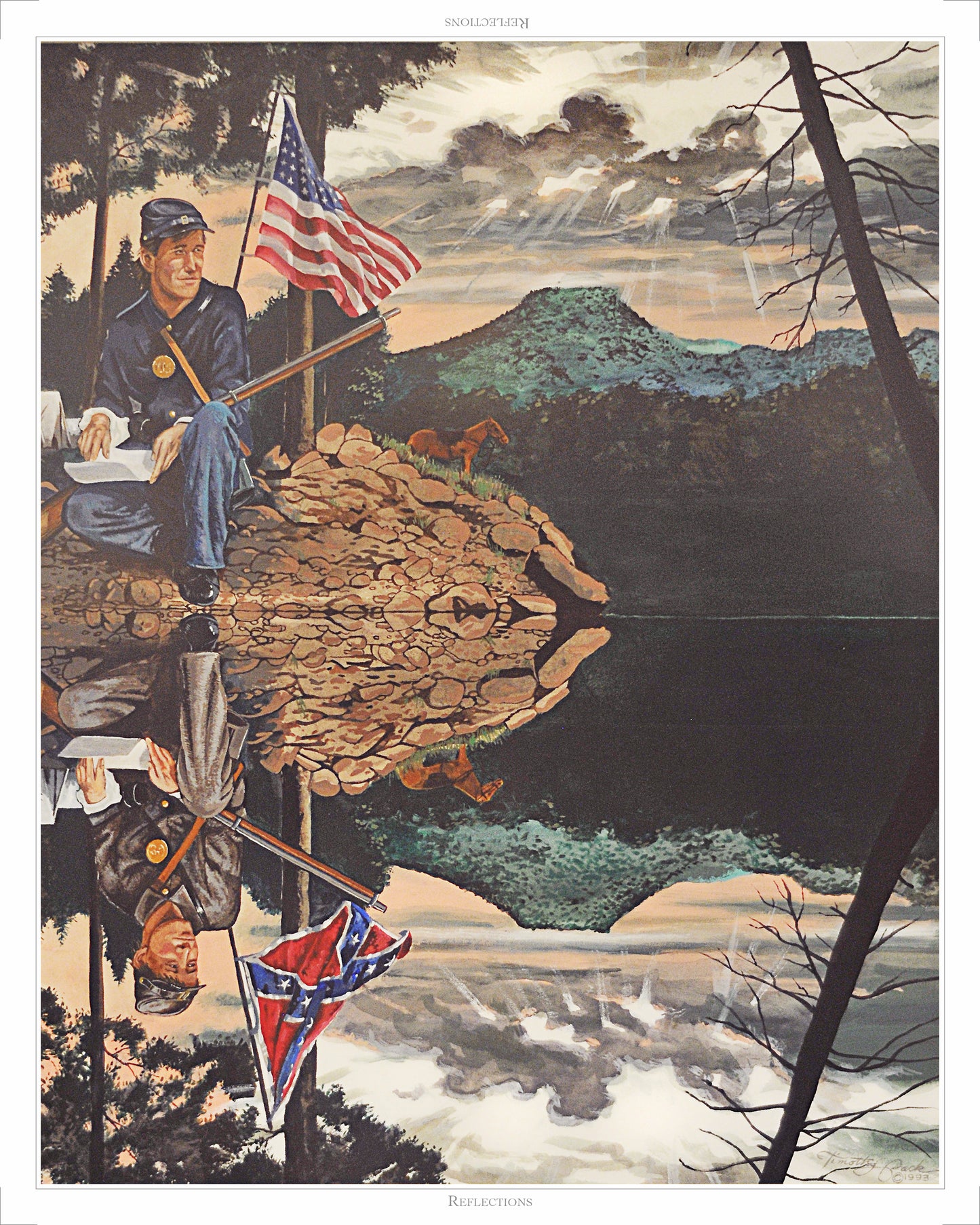 Reflections signed 11 x 14 Civil War Art Print